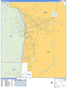 Carson City  Wall Map Basic Style